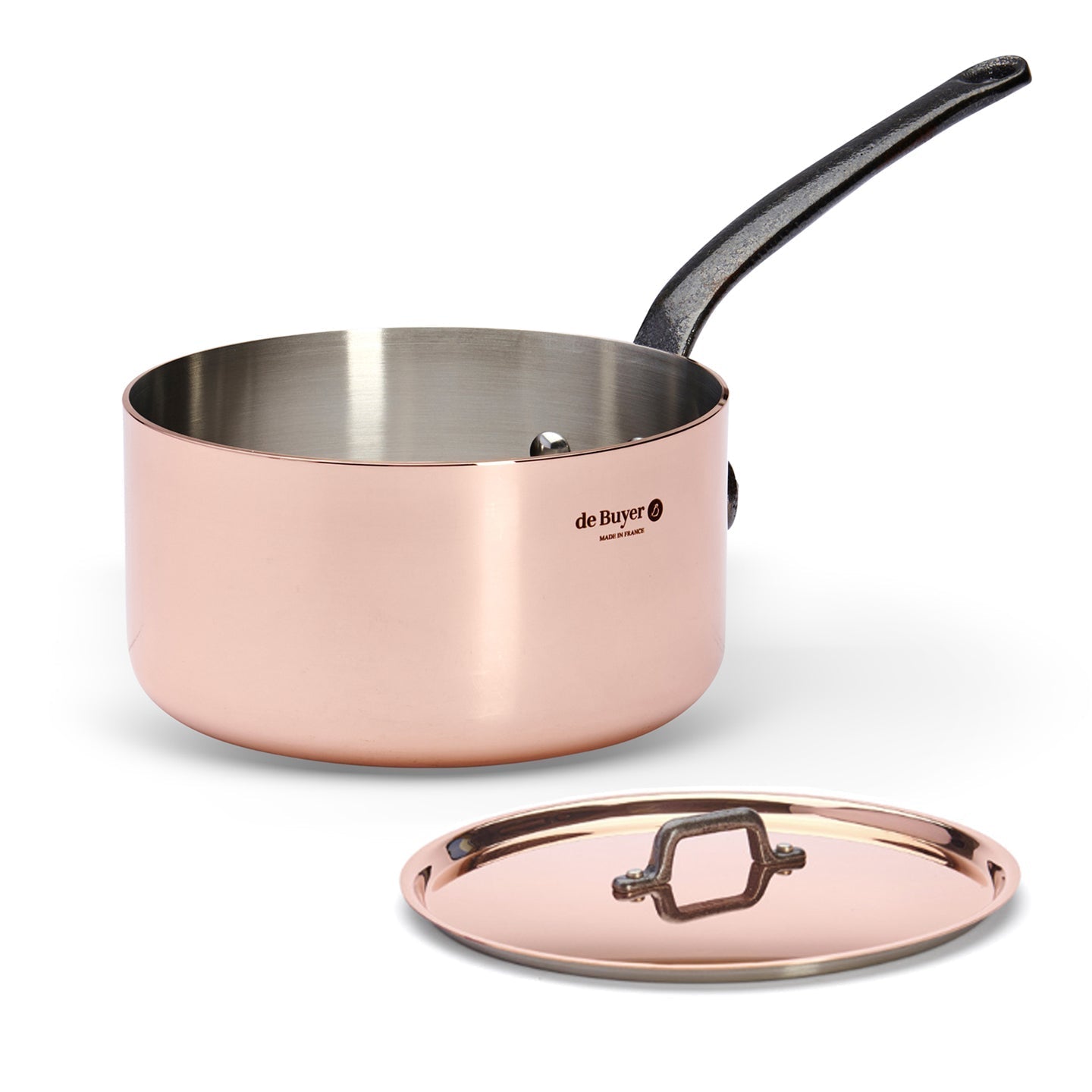 De Buyer Prima Matera CI induction saucepan with stainless steel lid