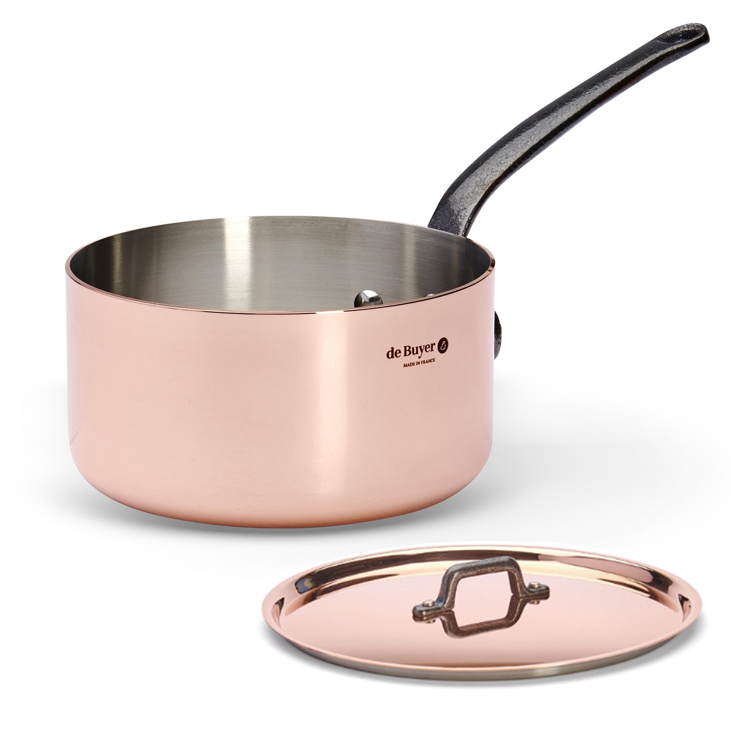De Buyer Prima Matera CI induction saucepan and lid for induction cooktop