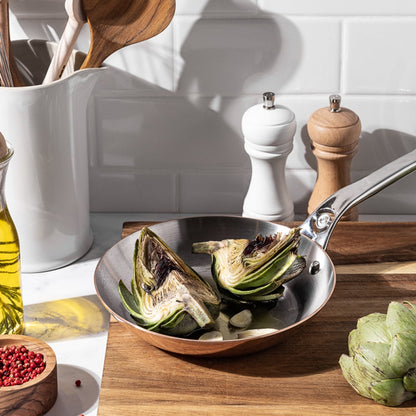 De Buyer Prima Matera Induction Frying Pan with Stainless Steel Construction