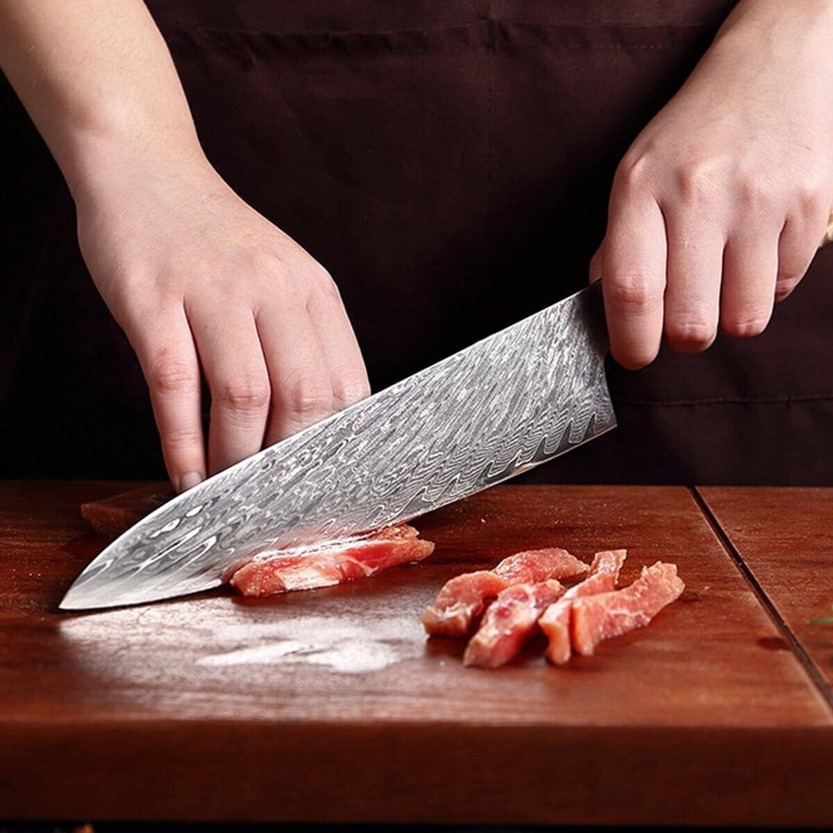 Epoxy Ruby - Damascus Chef's Knife 20 cm