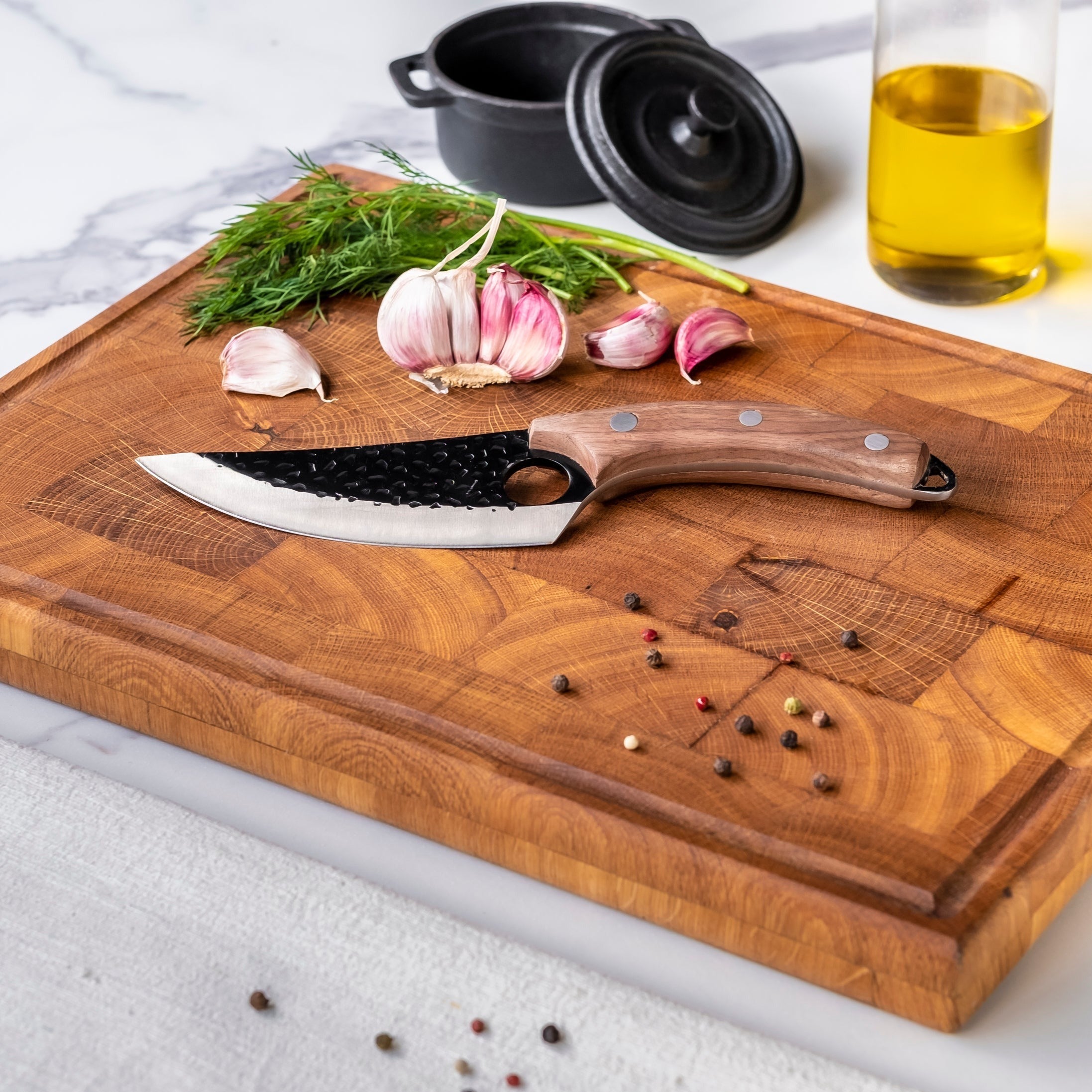 Gladiator - universal chef's knife with holster - Brown