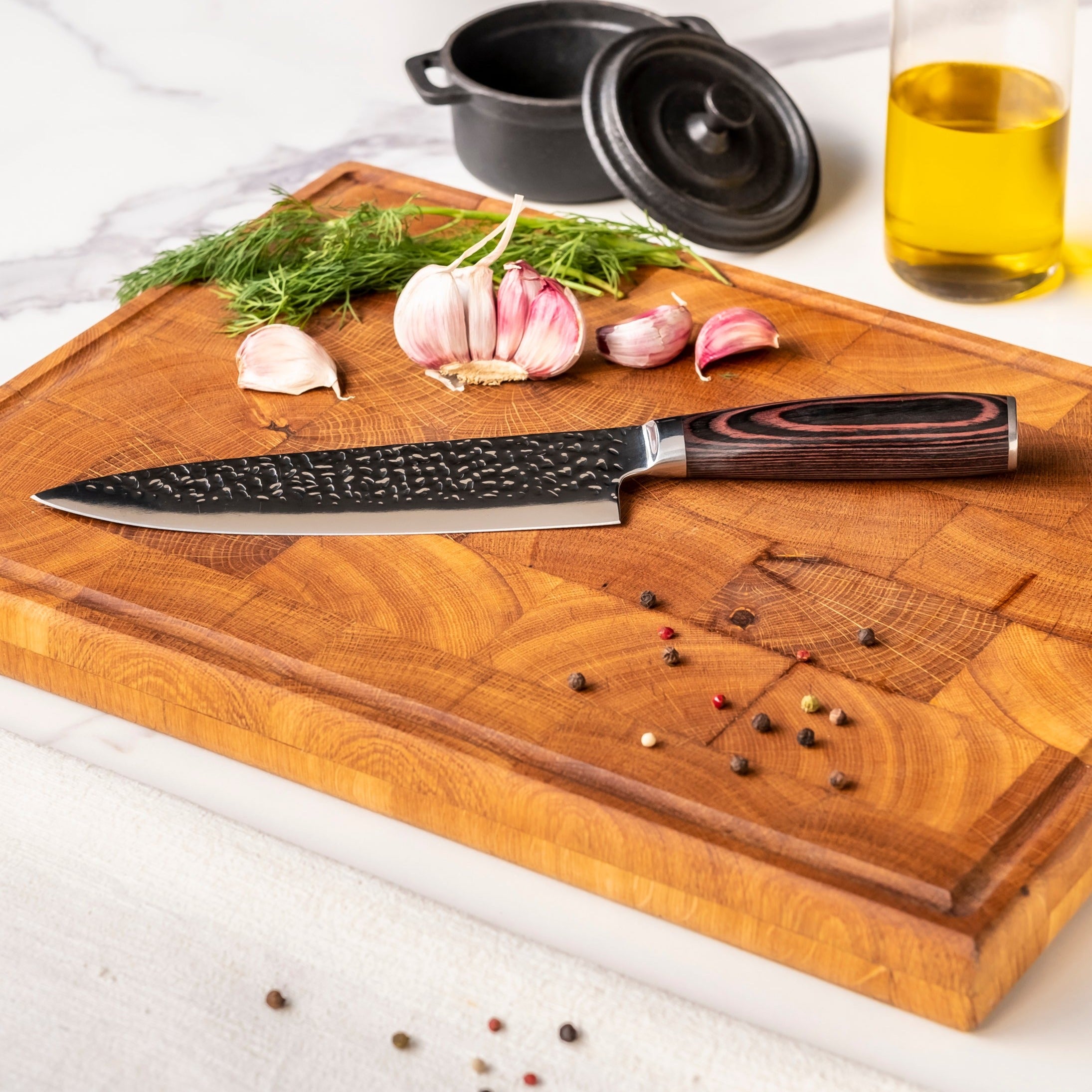 Hammered Stainless Steel Series 6-piece Knife Set