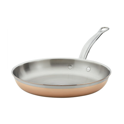 Hestan CopperBond induction cooking pan with advanced copper bonding technology for even heat distribution.