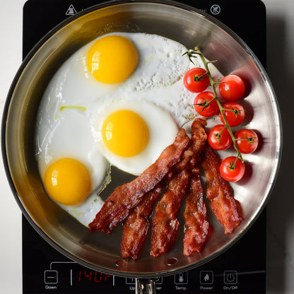 Professional-grade copper frying pan with CopperBond technology by Hestan.