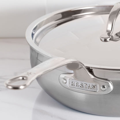 Hestan ProBond Essential Non-Stick Frying Pan with Heat-Resistant Glass Lid for Professional Grade Cooking