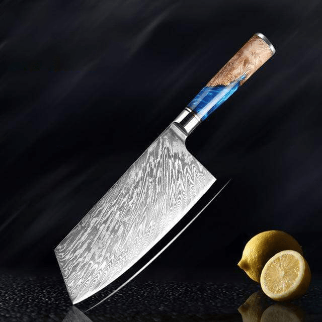 Hector Japanese Damascus Steel Kitchen Knife Set With Resin Handle