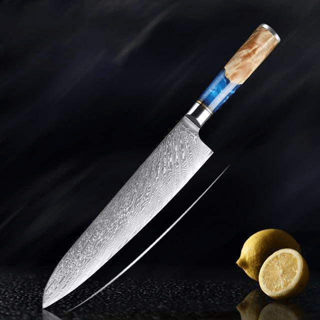 Hector Japanese Damascus Steel Kitchen Knife Set With Resin Handle