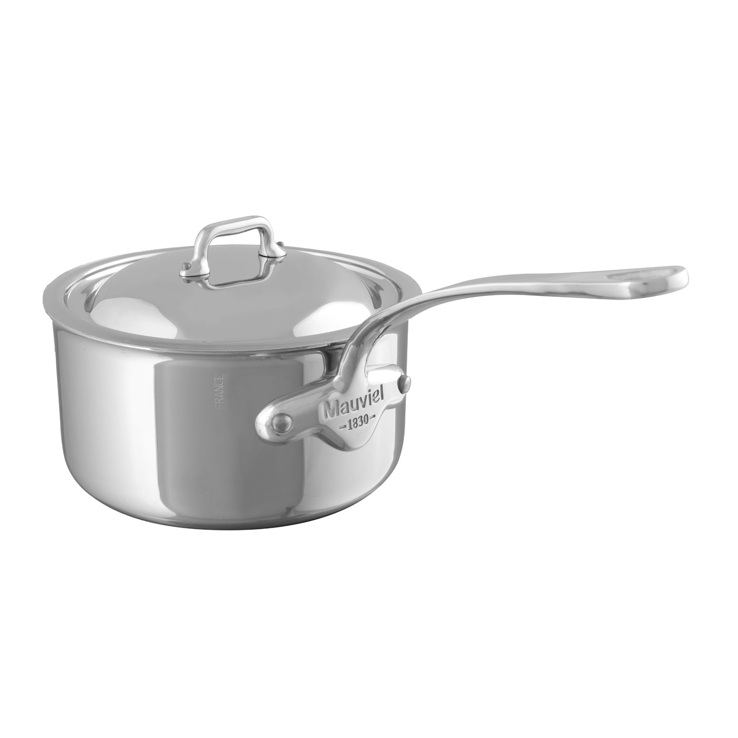 Mauviel M'Cook saucepan with heat-resistant lid for professional chefs