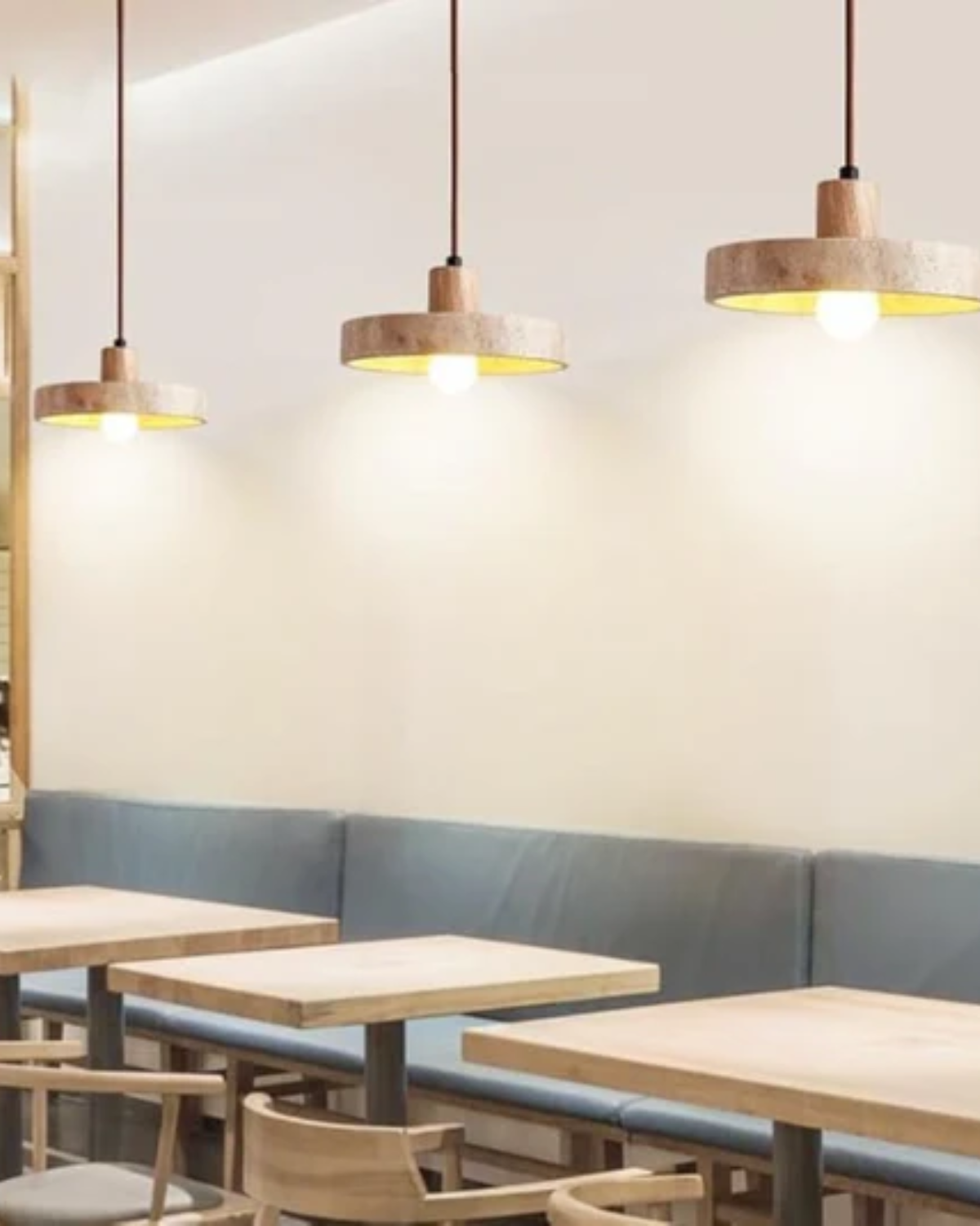 Pendant Ceiling Light - Travertine Stone Look - Modern Kitchen Lighting