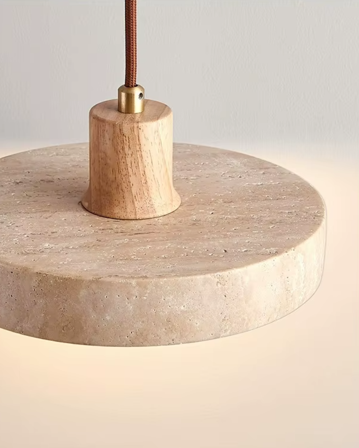 Pendant Ceiling Light - Travertine Stone Look - Modern Kitchen Lighting