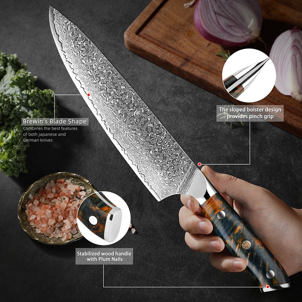 7-Piece Professional Japanese Damascus Chef Knife Set