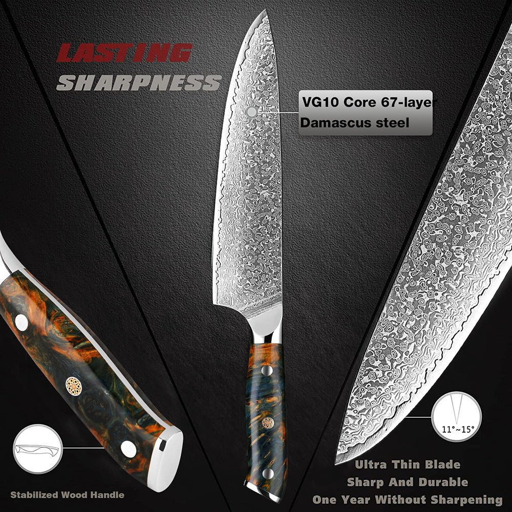 7-Piece Professional Japanese Damascus Chef Knife Set
