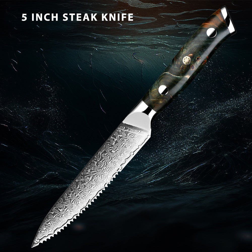 7-Piece Professional Japanese Damascus Chef Knife Set