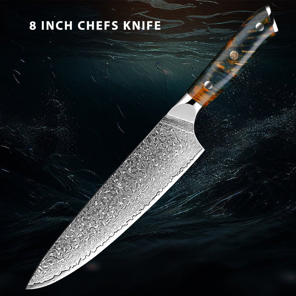 7-Piece Professional Japanese Damascus Chef Knife Set