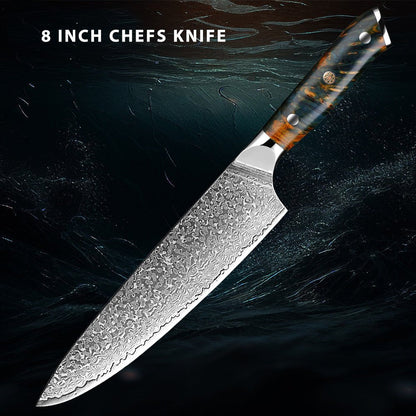 7-Piece Professional Japanese Damascus Chef Knife Set