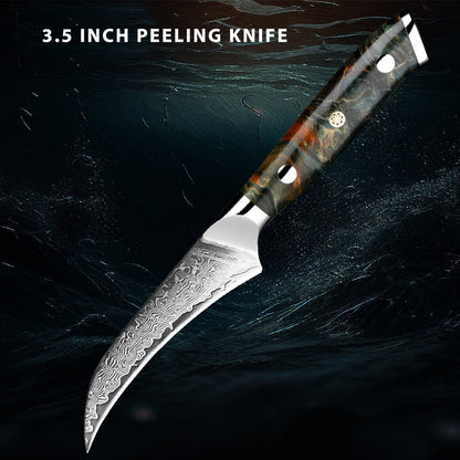 7-Piece Professional Japanese Damascus Chef Knife Set