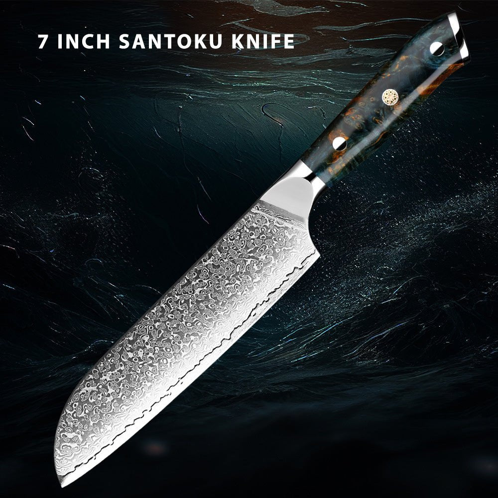 7-Piece Professional Japanese Damascus Chef Knife Set