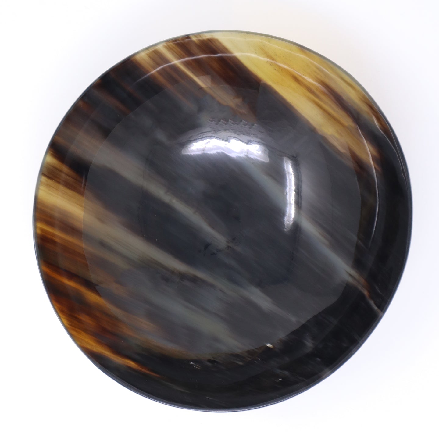 Beautifully handcrafted water buffalo horn serving bowl by Sarah Petherick