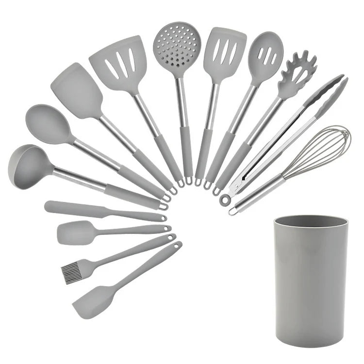 15 Piece Silicone Kitchen Utensil Set