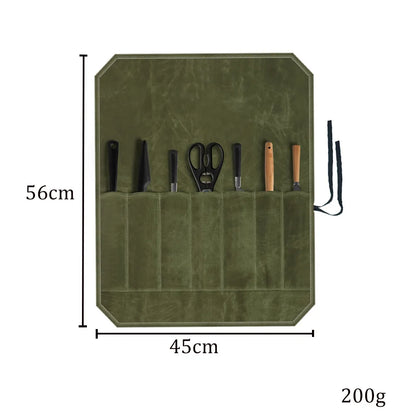 Waxed Canvas Chef Knife Roll – Rugged. Reliable