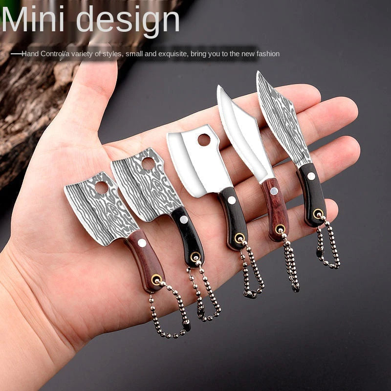 KD Mini Stainless Steel Kitchen Chef Knife Keychain