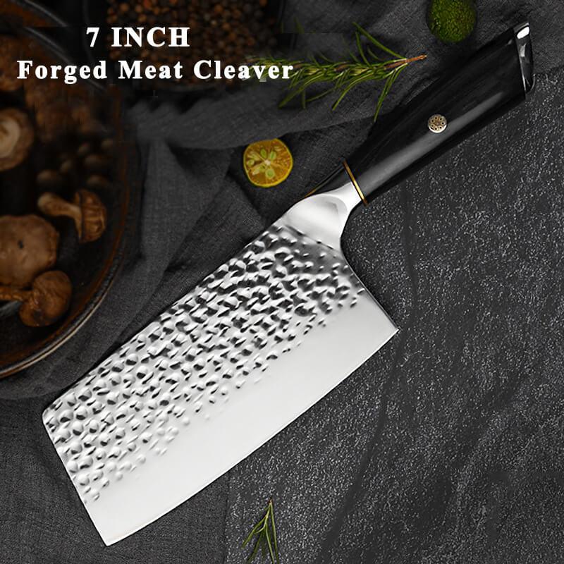 Chinese Meat Cleaver, Forged 7 Inch Cleaver Knife