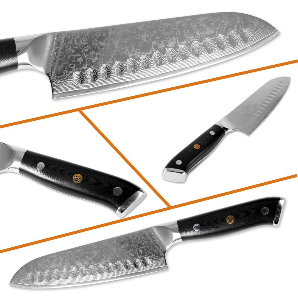 6-Piece Damascus Steel Kitchen Knife Set