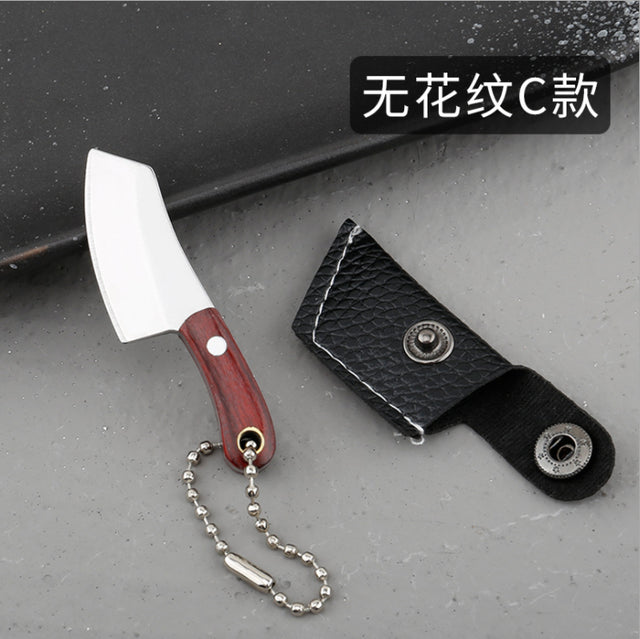 KD Mini Stainless Steel Kitchen Chef Knife Keychain