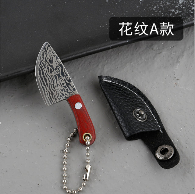 KD Mini Stainless Steel Kitchen Chef Knife Keychain