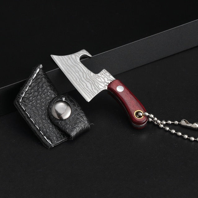 KD Mini Stainless Steel Kitchen Chef Knife Keychain