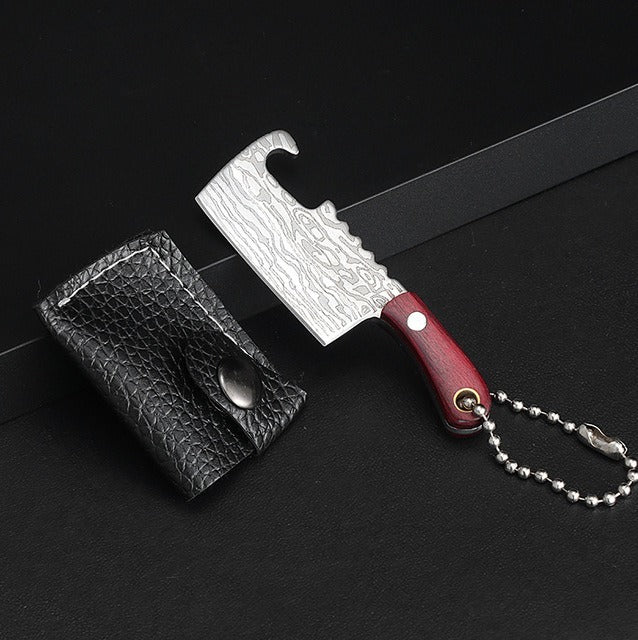 KD Mini Stainless Steel Kitchen Chef Knife Keychain